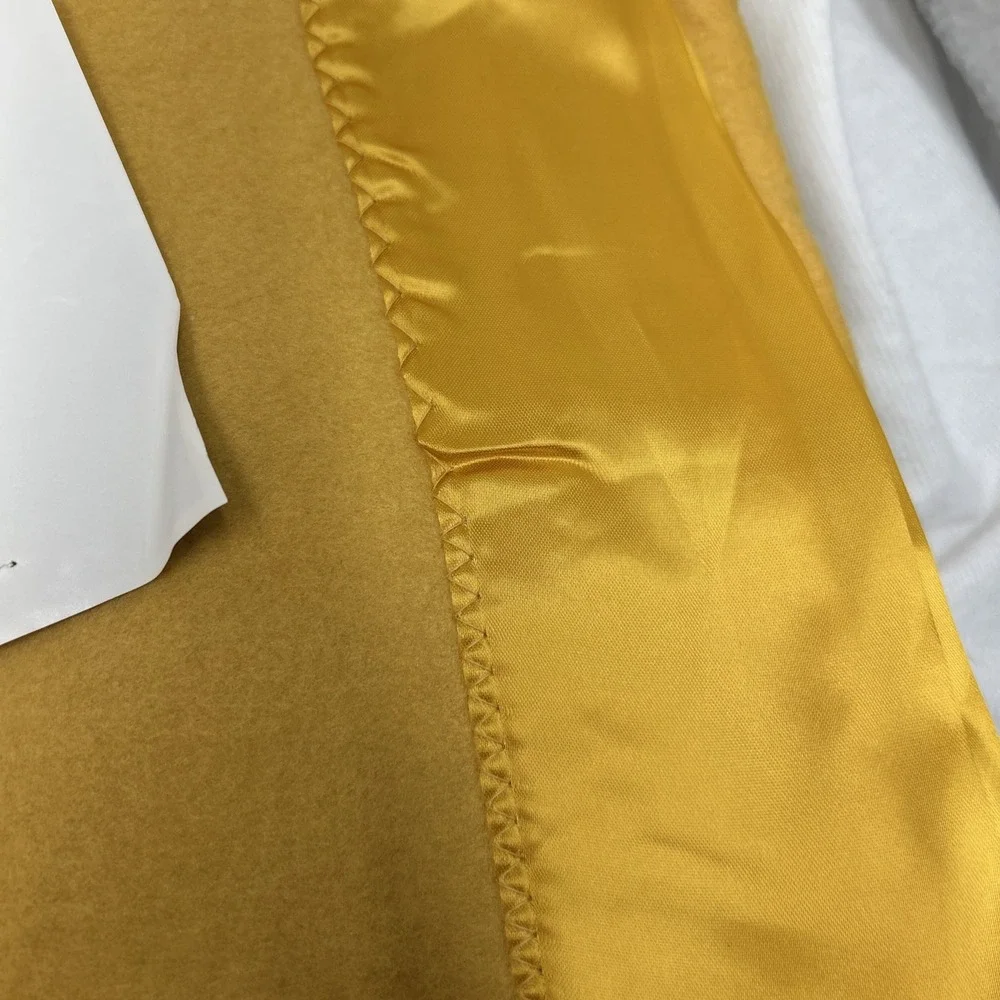 New Vintage Willow Beacon Blanket Satin Trim Yellow Gold Twin 72x90 Made In USA